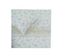 Corredocasa Completo Lenzuola Neonato per Culla Stampato Disegni Assortiti Disponibile in Diversi Materiali Cotone Flanella (Beige, Flanella)