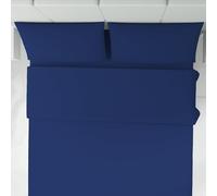 Corredocasa Completo Letto Lenzuola in 100% Puro Cotone di Qualità Disponibili Tutte le Misure e Colori Ideale per la Vostra Casa (Blu, Matrimoniale)