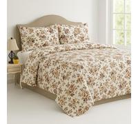 Corredocasa Completo Letto Lenzuola in Pile Coral Soffice Caldo Top QUALITA' Made in Italy- Set Sotto Sopra e Federe Fantasia Super Extra Morbido per un Caldo Inverno - Piazza e Mezza, Beige Fiorato