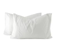 Corredocasa Coppia Federe (2 federe) per Guanciali Bianco Copricuscino in 100% Cotone a Sacco - 50 x 80 cm - Fornitura Albergo B&B Hotel Agriturismo a Sacco - Qualità Premium- Prodotto in Italia