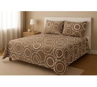 Corredocasa Copriletto Piquet di Puro Cotone Primavera Estate Coperta Casa Salva Letto Manifattura Italiana Disponibile in Diverse Misure (Marrone, Una piazza e mezzo)