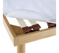 Corredocasa Coprirete con Laccetti Resistente, Pratico e Funzionale Realizzato in Fibra di Poliestere,Anallergico,Antiacaro,Traspirante con Bloccaggio agli Angoli (1 piazza 90X195 cm)