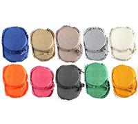 Corredocasa Coprisedia Coprisedia Coppia (2 Pezzi) Cuscini per Sedia Sfoderabili con Zip Disponibili Quadrati/Rotondi Voilà e Lacci (Giallo, Rotondo)