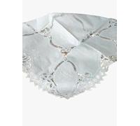 Corredocasa Copritavolo Bianco di Pizzo Rotondo-Tovaglia Tavola Ricamo a Mano Vintage Centro Quadrato e Servizio da tè adatte per Casa Albergo e Ricevimenti (Copritavolo Quadrato 180x180 cm)