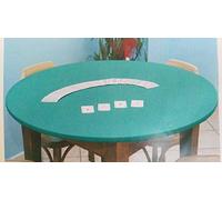 Corredocasa Copritavolo Verde Double Face Gommato Sottotovaglia in PVC con Elastico - Retro Bianco, Versatile per Casa, Giardino e Giochi, Disponibile in Diverse Misure Rotondo cm.140xØ MOLLETTONE