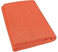 Corredocasa Gran foulard Telo Arredo 1 Piazza 180x280 cm e 2 Piazze 240x280 cm in Cotone Panama Rinforzato - Copridivano o Copriletto Elegante, Tinta Unita, Qualità Extra. (Arancione, 180 X 280)