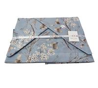 Corredocasa Lenzuola Completo Made in Italy - 100% Cotone Percalle con 3 Volant Eleganti - Set Letto Matrimoniale con Federe Disponibile in Tinta Unita o a Fantasia (Fantasia Azzurro, Matrimoniale)