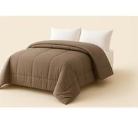 Corredocasa Piumone Invernale Lato Flanellato e Lato Agnellato Morbido e Caldo - Trapunta Letto Matrimoniale o Singolo - Piumino Lavabile - Morbidezza e Comfort per l’Inverno (Tortora, 250x260)