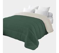 Corredocasa Piumone una Piazza e Mezza Invernale, Made in Italy - Morbido Double Face, Trapunta Invernale 350gr/mq Microfibra Manopesca Traspirante e Anallergico (Smeraldo Panna, Una Piazza e Mezza)