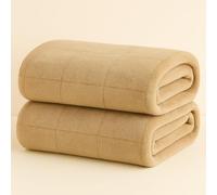 Corredocasa Plaid Coperta in Soffice Pile in Coral in Tinta Unita Made in Italy -Super Extra Morbida Grande Perfetta per Un Caldo Letto Divano Misura Maxi cm.160X210 (Avorio)