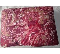 Corredocasa Plaid Imbottito Trapuntato Multiuso Made in Italy- Morbido e Accogliente, Ideale per Soggiorno, Letto e Relax - Coperta Elegante e Decorativa (Rosso Fiori Fantasia, Grande 150x200)