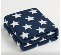 Corredocasa - Plaid in Pile Morbido e Soffice; Ideale per il Comfort Quotidiano, Disponibile in Diverse Misure e Colori Eleganti per Arredare con Stile e Calore (Blu, Stelle)