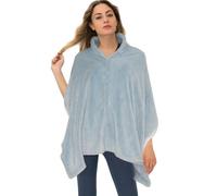 Corredocasa Poncho Donna Invernale, Made in Italy - Mantella Coprispalle, Scialle Elegante e Casual - Caldo e Leggero per Autunno e Inverno - Morbido, Avvolgente, Taglia Unica (Tinta Unita Blu)