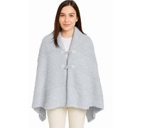 Corredocasa Poncho Donna Invernale, Made in Italy - Mantella Coprispalle, Scialle Elegante e Casual - Caldo e Leggero per Autunno e Inverno - Morbido, Avvolgente, Taglia Unica (Grigio)