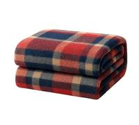Corredocasa® Set 3 Pezzi Plaid in Pile Morbido Soffice e Leggero con Trama Scozzese Made in Italy- Coperta Calda Invernale Multiuso per Letto, Divano e Poltrona (Blu, 2 Piazze)