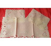 Corredocasa Set Completo Centri 3 Pezzi misto Lino Ricamo Manifattura Italiana Adatto a Qualsiasi Ambiente (Ricamo a intaglio, Tris grande 90x40 cm-30x40 cm)