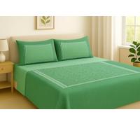 Corredocasa - Set Completo di Lenzuola in Flanella per Letto a Una Piazza e Mezza, Made in Italy - Ideale per Un Comfort Superiore e Un Calore Avvolgente Durante Le Notti Invernali (Verde)