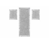Corredocasa Set di Tris Centrini in Macramè Lavorazione Artigianale Composto da Runner e 2 Centrini Piccoli - Adatti per qualsiasi ambiente Casa -Disponibili Due Varianti Di Colori (Grigio)