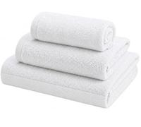 Corredocasa Set Tris Asciugamano e Ospite, Telo Bagno - Tris Bagno in Morbida Spugna 100% Cotone - Disponibile Economico o Qualità Deluxe - Asciugamano Bianco (Qualità Extra, Telo,Asciugamano,Ospite)