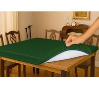 Corredocasa Tappeto Verde da Gioco Carte Copritavolo Mollettone Salvatavolo Gommato con Elastico Perimetrale Verde/Bianco Gioco Poker Made in Italy in Varie Misure (6 Posti 120x160 cm)