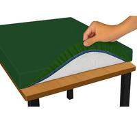 Corredocasa Tappeto Verde da Gioco Carte Copritavolo Mollettone Salvatavolo Gommato con Elastico Perimetrale Verde/Bianco Gioco Poker Made in Italy in Varie Misure (Quadrato 120x120 cm)