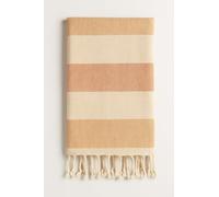 Corredocasa Telo Mare Fouta in Cotone Naturale Ultra Leggero Morbido e Compatto Asciugatura Rapida Antisabbia Assorbenza Elevata Design Mediterraneo per Spiaggia (Beige 2, 90x170 cm)