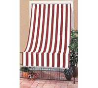 Corredocasa Tenda da Sole a Righe per esterno Balcone Veranda Terrazzo terrazzino casa con Anelli e Ganci Tessuto Resistente da Esterno (200x300 cm,Rosso)