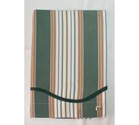 Corredocasa Tenda da Sole a Righe Strette con Anelli per Esterno da Balcone in Tessuto Resistente che Protegge dai Raggi Solari (Verde, 140L x 300A cm (1 Pannello))