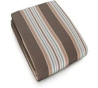 Corredocasa Tenda da Sole a Righe Strette con Anelli per Esterno da Balcone in Tessuto Resistente che Protegge dai Raggi Solari (Marrone, 280L x 300A cm (1 Pannello))