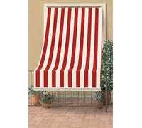 Corredocasa Tenda da Sole a Tinta Unita o Righe da Esterno - Ideale per Balcone Veranda Terrazzo terrazzino casa con Anelli e Ganci Tessuto Resistente (200L x 300A cm (1 Pannelli), Bordò Righe)