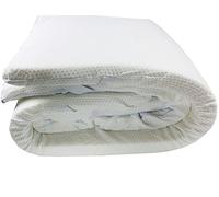 Corredocasa Topper Memory Silver Realizzato in Fibra d'Argento Extra Morbido Anallergico Traspirante Antiacaro Termoregolatore Manifattura Italiana (Matrimoniale 180X200)