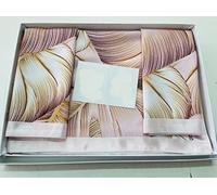 Corredocasa Tris Centrini Articolo Vittoria in Puro Cotone Manifattura Italiana Set 3 Pezzi: 1 Grande 40x80 cm + 2 Piccoli 30x40 cm - Eleganti, Decorativi, Disponibili in Diverse Colorazioni(Rosa)