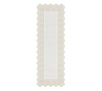 Corredocasa Tris di Centrini in Pizzo Articolo Perla -Runner Realizzati con Manifattura Italiana di Alta qualità e Dettagli Ricamati Ideali per Aggiungere Eleganza alla Tavola (Panna, Runner 40x130)