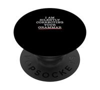 Correggere silenziosamente la grammatica scherzo grammaticale Snob PopSockets PopGrip Adesivo