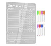 CORREGGIO CHORE | 4 PC CHORE MAGNETIC CHOrRE Per Frigorifero | Scheda Di Planner Di Cancellazione A Secco Per Bambini E Adulti | Organizzatore Di Pianificazione Cancellabile Con Marker | Grafici Di