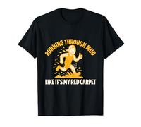 Correndo attraverso il fango Red Carpet Trail Run Graphic Maglietta