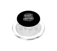 Correndo su caffè ed endorfine Divertente Maratona Runner Sport PopSockets PopGrip per MagSafe