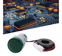Corrente di Tensione CA del Display Digitale Rotondo 2 Nella Luce Integrata di Luce Tensione Digitale con Misuratore VoltMeterCurrent M e Portatile (GREEN)