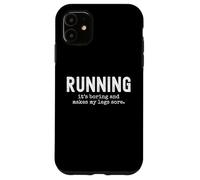 Correre è noioso e mi fa male le gambe umorismo non corridore Custodia per iPhone 11