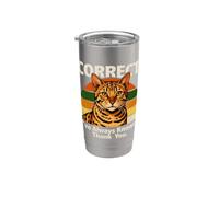 Corretto ho sempre conosciuto grazie Cat Sarcasm Bicchiere termico in acciaio inox doppia parete
