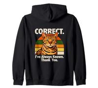 Corretto Ho Sempre conosciuto Grazie Cat Sarcasm Felpa con Cappuccio