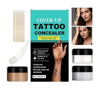 Correttore Corpo Senza Trasferimento | Set Di Coperture Per La Pelle Impermeabili Con Crema Portatile A Lunga Durata | Formula Di Miscela Liscia Per Tatuaggi, Macchie, Finitura Professionale, L