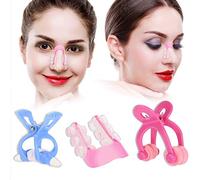 Correttore Naso Modellante Clip Ponte Sottile, 3 Pezzi | Sollevamento del ponte nasale con pressione progressiva, Strumento per rimodellare il naso per routine beauty trattamenti po