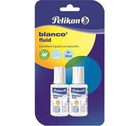 Correttore Pelikan con pratico pennello Blanco fluid 20 ml. Confezione da 2 pezzi