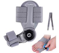 Correttore per alluce valgo per donna uomo alluce, manopola regolabile doppio separatore ortopedico con cinturino antiscivolo sul tallone e morbidi cuscinetti in silicone, per piede destro e sinistr