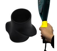 Correttore per impugnatura della racchetta da tennis, in silicone antiscivolo, supporto per allenamento, impugnatura ergonomica per paddle tennis, protezione contro l'affaticamento del polso (nero)