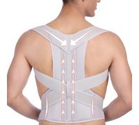 Correttore per la gibbosità, supporto lombare completo, correttore di supporto lombare, correttore per scoliosi e gibbosità, adatto ad adulti, Gray 3XL