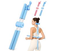 Correttore Postura per Asta Yoga, Barra Trasversale da 80 Cm, Asta da Ginnastica con Anima in Acciaio Inossidabile e Schiuma, Adatta per l‘Allenamento di Tutto il Corpo a Casa e in Palestra