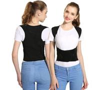 Correttore Posturale per Cintura con Supporto per La Schiena per Donne E Uomini Spalla Supporto Lombare Regolabile Brace Corsetto Dimagrante Cinghie in Vita per Alleviare Il Dolore, Black, S