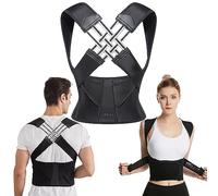 Correttore Posturale per Donna, Sostenitore Schiena Regolabile, Tutore Schiena Traspirante per Correttore Posturale, Sollievo dal Dolore alla Spalla e alla Colonna Vertebrale, Unisex,L,Black